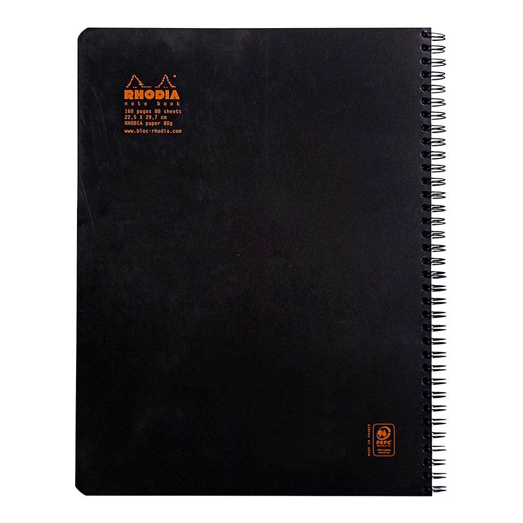 Rhodia Classic Notebook Spiral A4+ Grid Black