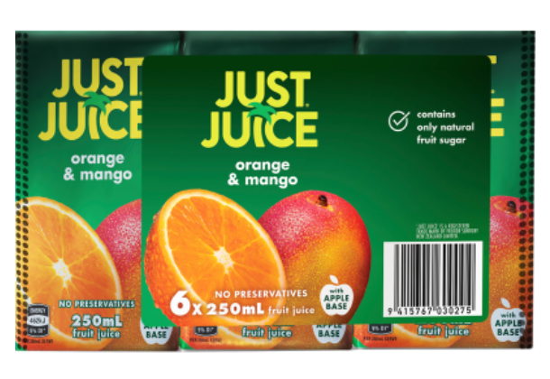 Just Juice Orange & Mango Fruit Juice 6pk