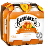 Bundaberg Peach Sparkling Drink Bottles 4 x 375ml