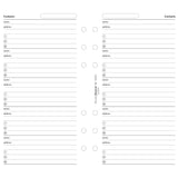 Filofax Personal Contacts Refill - Cafe Supply