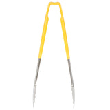 12-inch stainless steel one-piece scalloped tongs with yellow Kool-Touch® handle