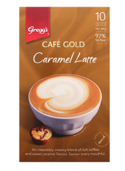 Gregg's Cafe Gold Coffee Caramel Latte Sachets 10pk