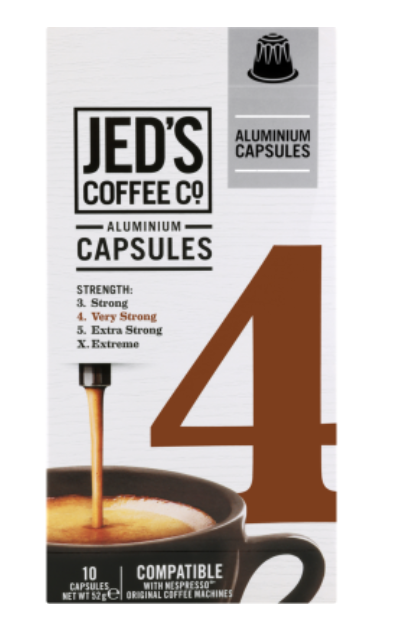 Jed's Coffee Co. #4 Very Strong Coffee Capsules 10pk