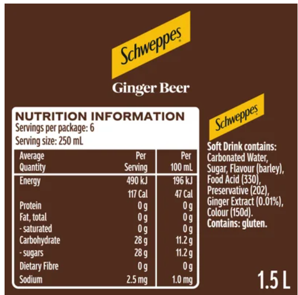 Schweppes Ginger Beer 1.5l