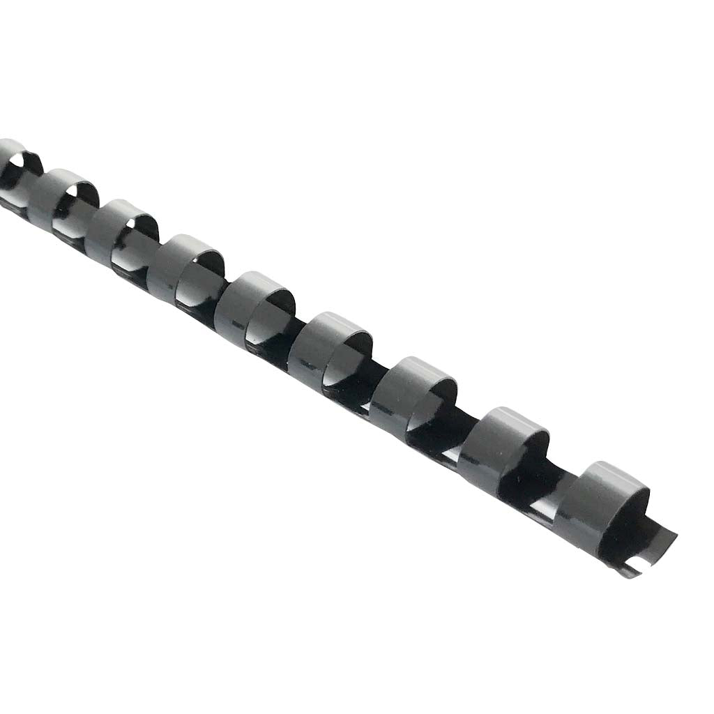 Icon Binding Coil Plastic 25mm Black, Pack of 50