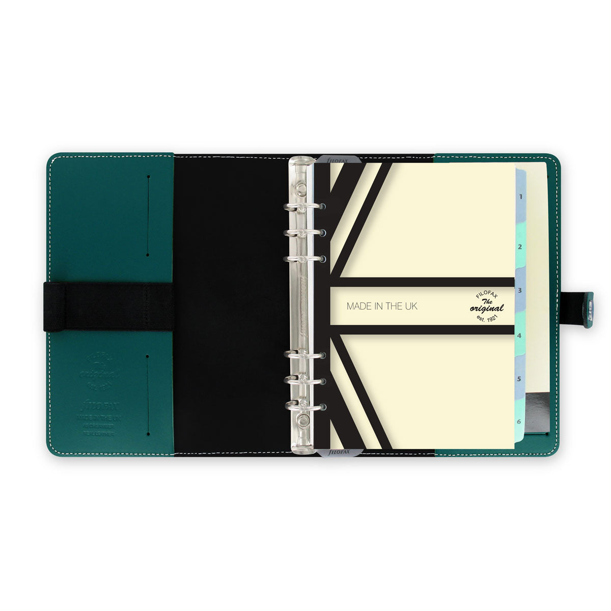 Filofax Organiser Original A5 Leather Aqua - Cafe Supply