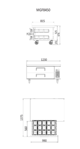 CHEF BASE 2 DRAWERS 1230 MM FRIDGE MGF8450 - Cafe Supply