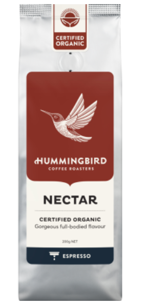 Hummingbird Nectar Fair Trade Organic Fresh Espresso Grind Coffee 200g