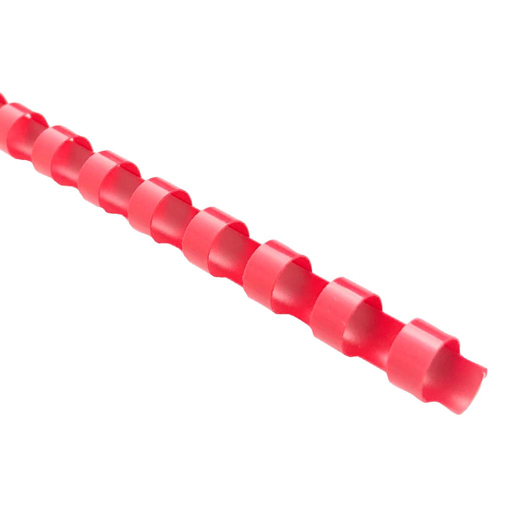 Icon Binding Coil Plastic 19mm Red, Pack of 100