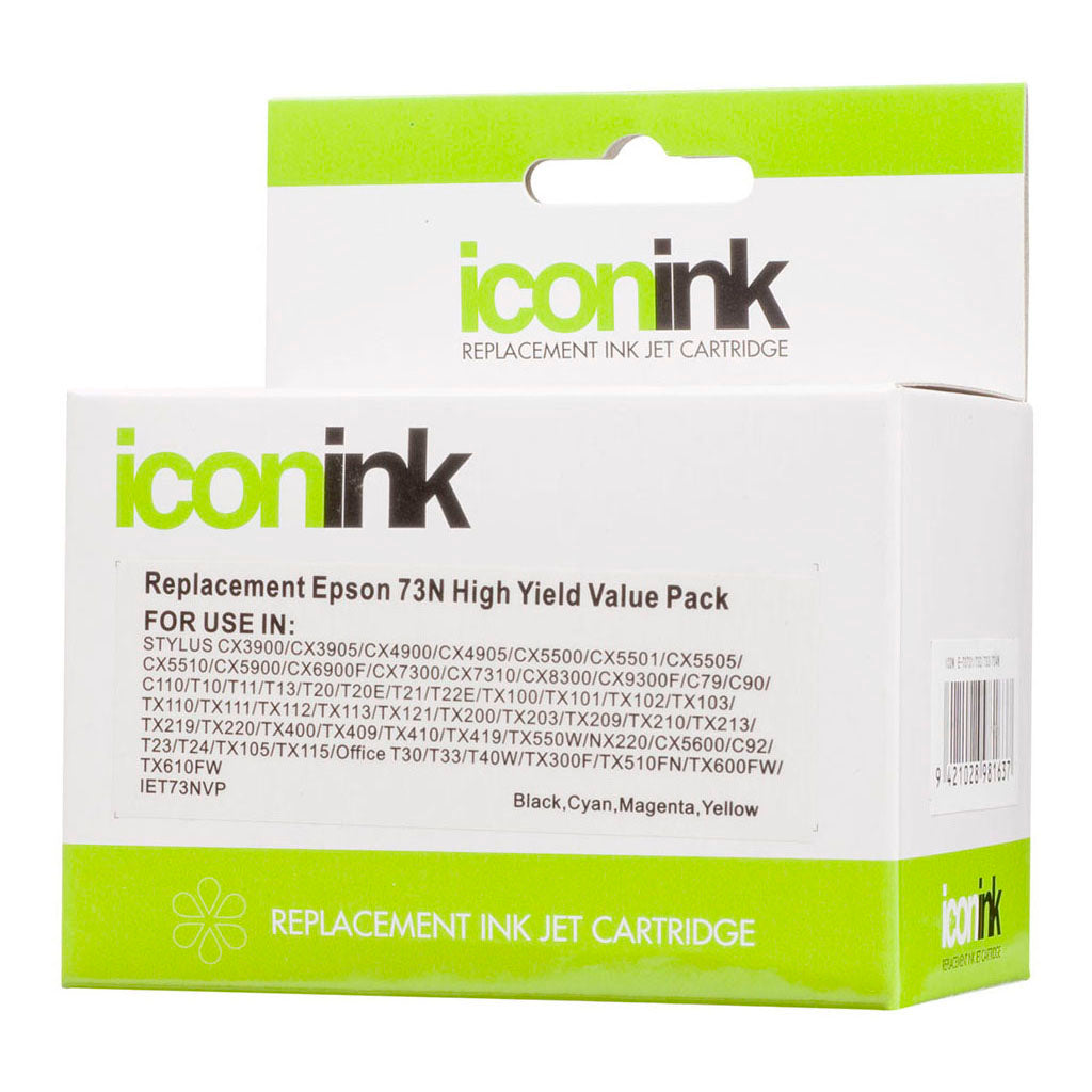 Icon Compatible Epson 73N BCMY Ink Value Pack