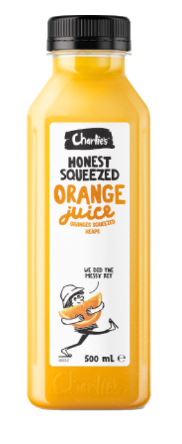 Charlie's Honest Squeezed Orange Juice 500ml