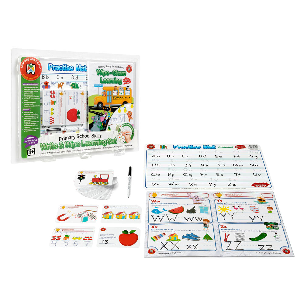 LCBF Write & Wipe Learning Set Primary School Skills