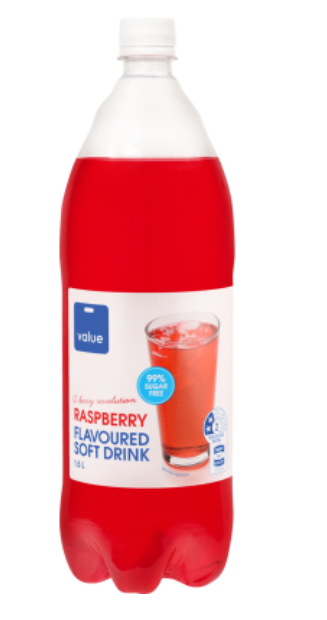 Value Raspberry Flavoured 99% Sugar Free Soft Drink 1.5l