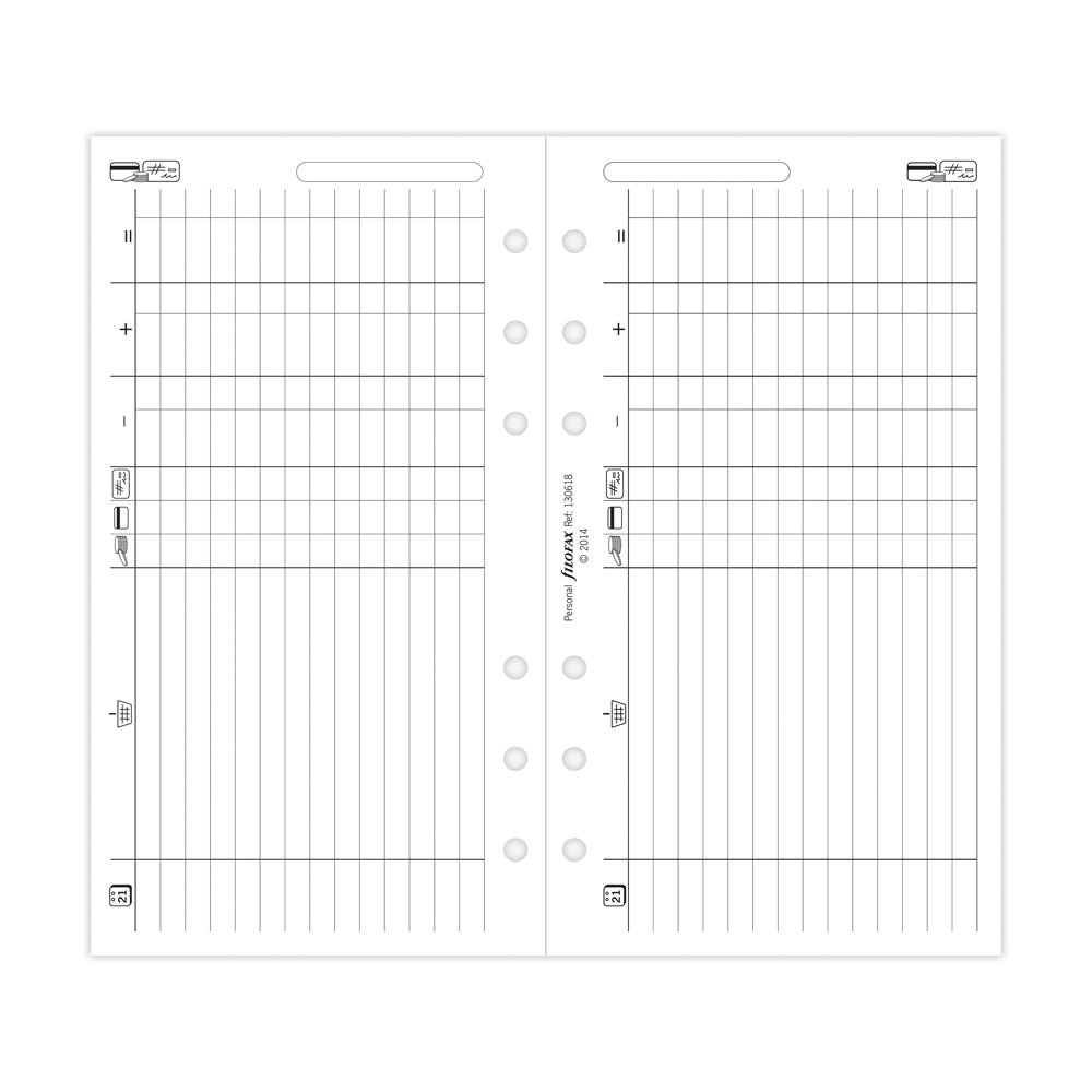 Filofax Personal Finances Refill - Cafe Supply