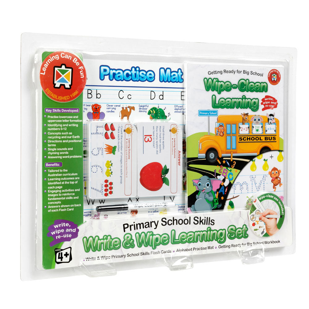 LCBF Write & Wipe Learning Set Primary School Skills