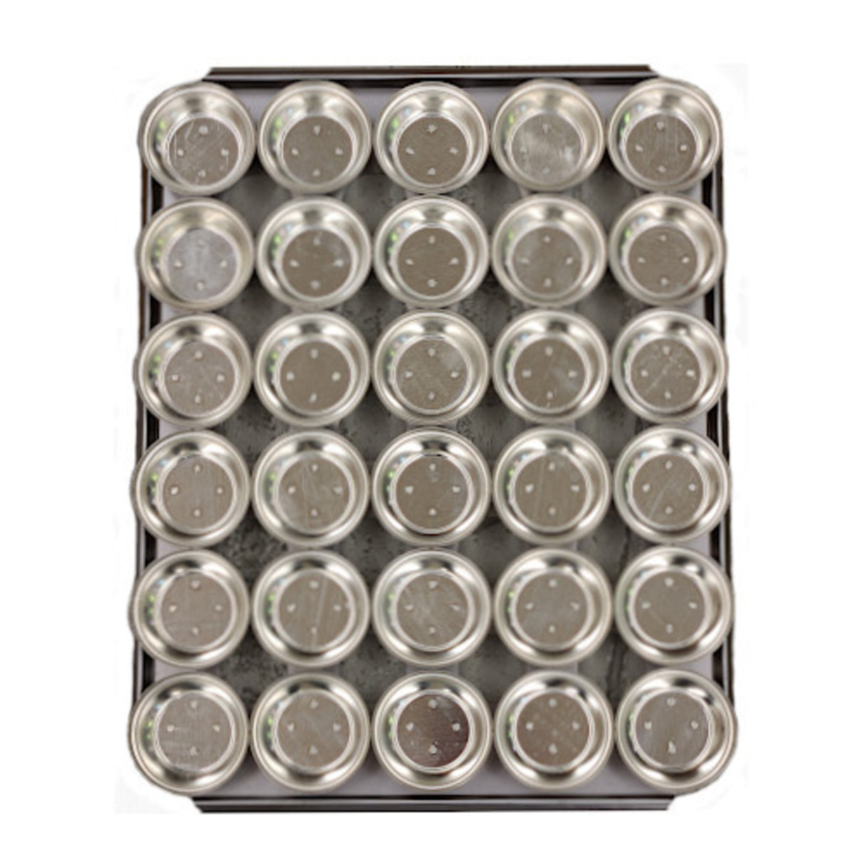 Palletized Savoury Pie Tins, (30) Large Shallow 72x20mm, Tray size 460x360mm