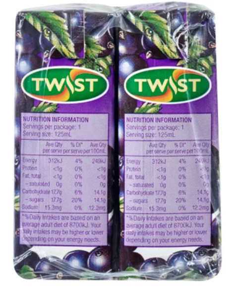 Twist Fruit Drink Blackcurrant 8pk