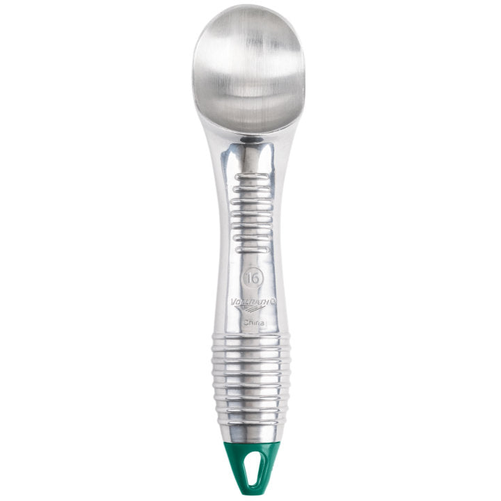 2 ½-ounce aluminum ice cream scoop with green end