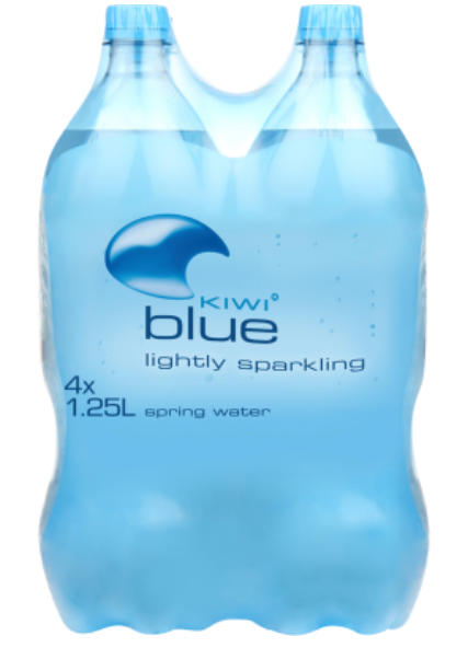 Kiwi Blue Lightly Sparkling Spring Water 4pk