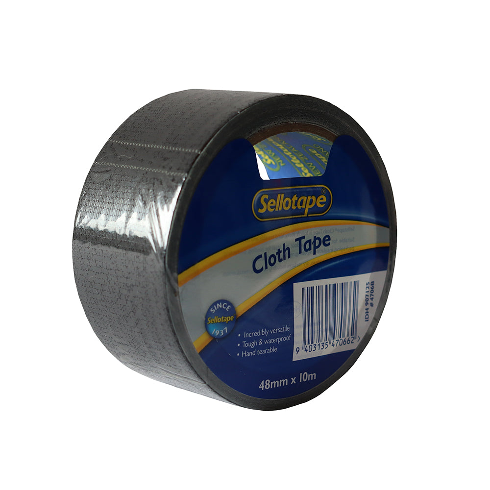 Sellotape 4706BK Cloth Black 48mmx10m - Cafe Supply