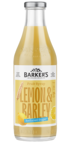 Barker's Lemon & Barley Reduced Sugar Fruit Syrup 710ml