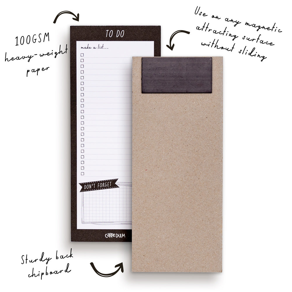 Pukka Carpe Diem Magnetic To Do List Black