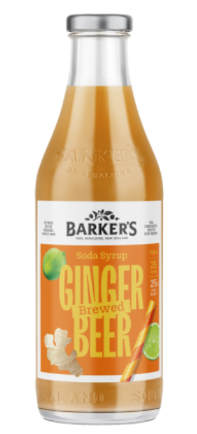 Barker's Brewed Ginger Beer Soda Syrup 710ml