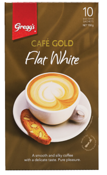 Gregg's Cafe Gold Coffee Flat White Sachets 10pk