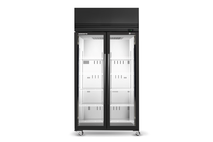 Skope SKFT1000N-A 2 Glass Door Upright Display or Storage Freezer