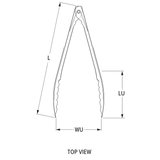 9 ½-inch heavy-duty stainless steel utility tongs