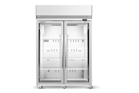 Skope SKFT1300N-A 2 Glass Door Upright Display or Storage Freezer