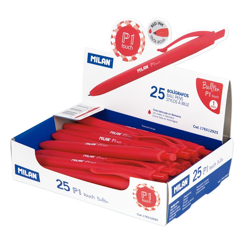 Milan P1 Touch Colours Ballpoint Pen Red