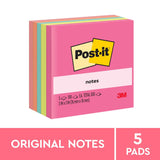 Post-it Notes 654-5AN 76x76mm Poptimistic (Cape Town), Pack of 5