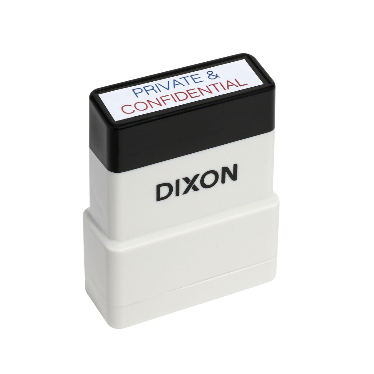 Dixon Stamp 045 Private Confidential Blue Red Pre Inked - Cafe Supply