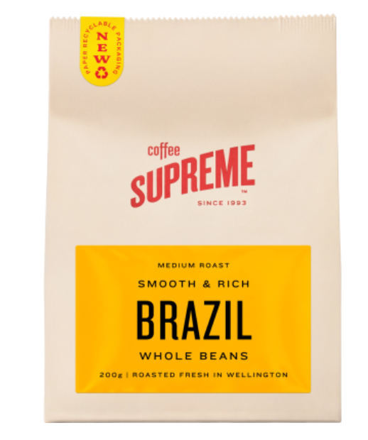 Coffee Supreme Brazil Whole Beans Coffee 200g