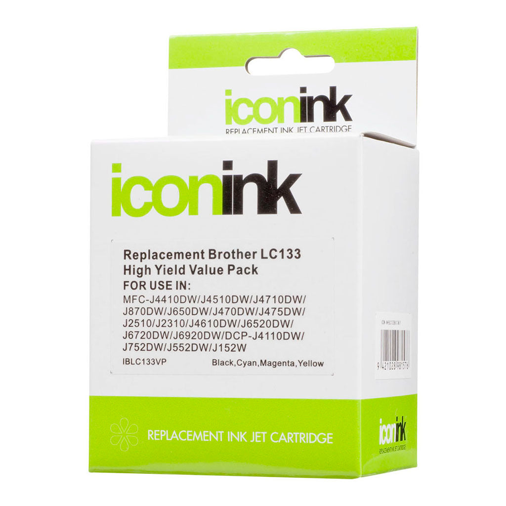 Icon Compatible Brother LC133 BCMY Ink Value Pack