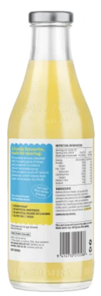 Barker's Citrus Lemonade Soda Syrup 710ml