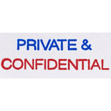 Dixon Stamp 045 Private Confidential Blue Red Pre Inked - Cafe Supply