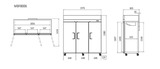 TOP MOUNTED 3 DOOR REFRIGERATOR 1976 MM MBF8006 - Cafe Supply