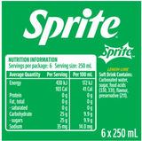 Sprite Natural Flavour Soft Drink Mini Cans 6 x 250ml