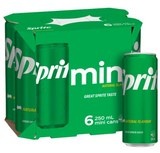 Sprite Natural Flavour Soft Drink Mini Cans 6 x 250ml