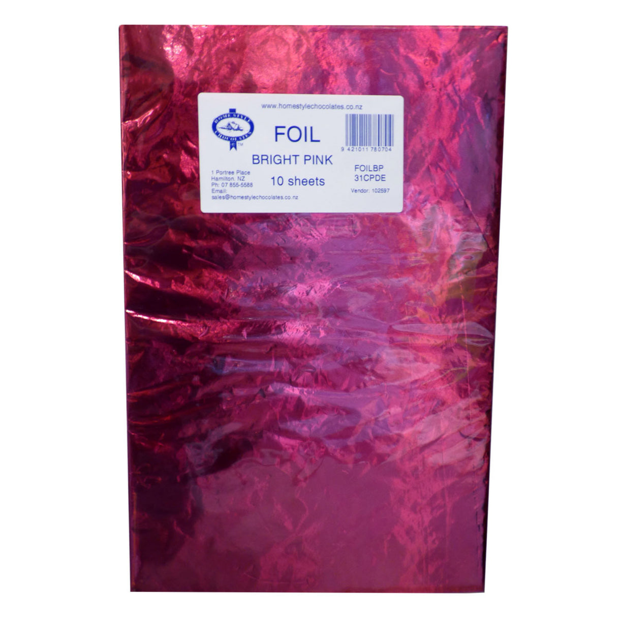 Confectionary Foil - Bright Pink 10 Pack