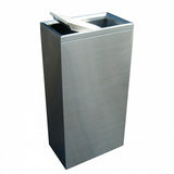 40L Rectangular S/S Swing Top Bin