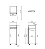 TOP MOUNTED 1 DOOR FRIDGE 730 MM MBF8004 - Cafe Supply