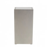 40L Rectangular S/S Swing Top Bin