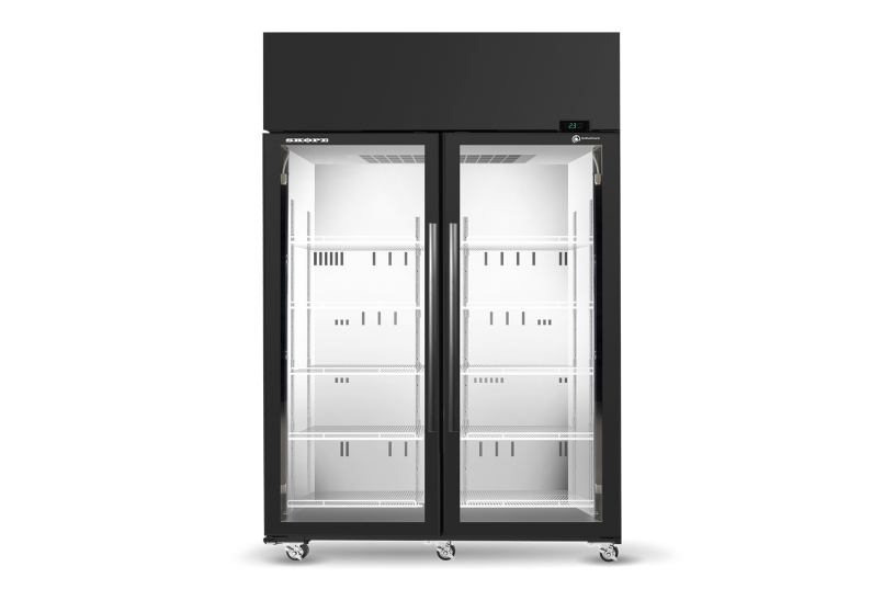 Skope SKT1300N-A 2 Glass Door Display or Storage Fridge