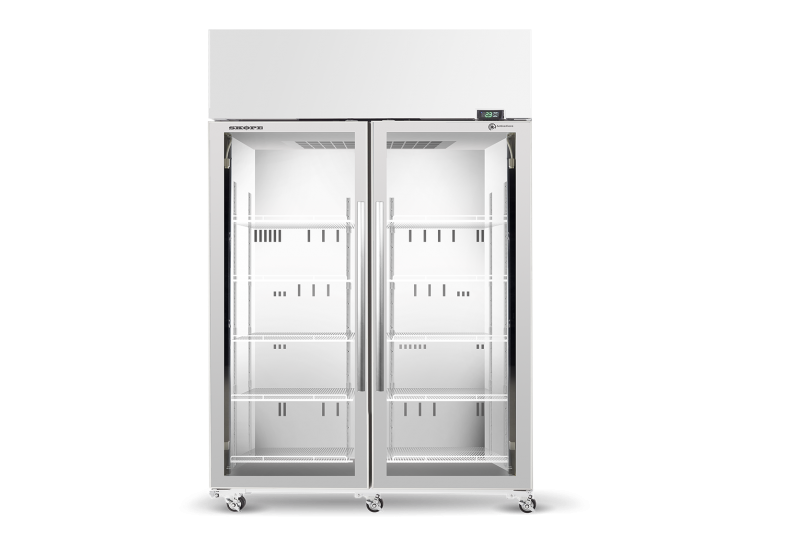 Skope SKT1300N-A 2 Glass Door Display or Storage Fridge