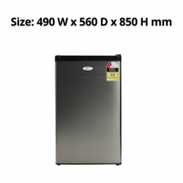 Nero Stainless Steel Fridge Freezer 125L