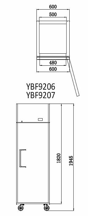 SINGLE DOOR TOP MOUNTED FRIDGE YBF9206 - Cafe Supply