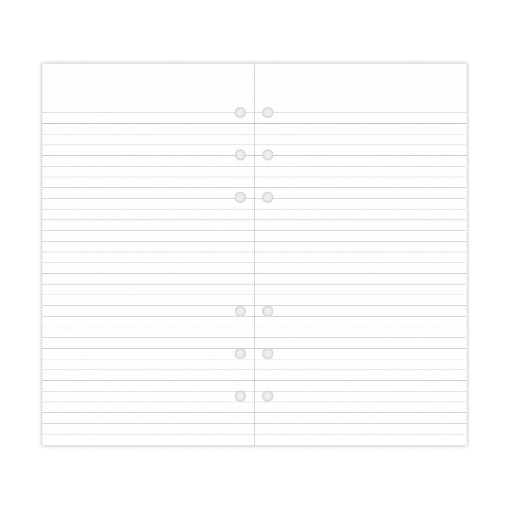 Filofax Personal White Lined Notepad Refill 40 Sheets - Cafe Supply